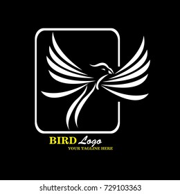 Vector sign abstract flying bird,delivery logo or concept design,logo design template