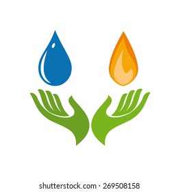 Vector sign Abstract Home energy 