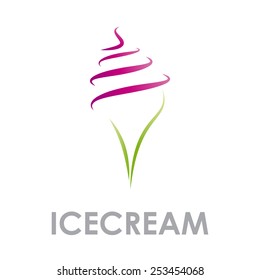 Vector sign abstract ice cream 