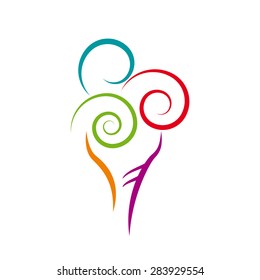 Vector sign abstract ice cream 