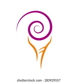 Vector sign abstract ice cream 
