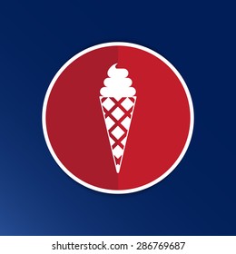Vector sign abstract ice cream logo stylized.