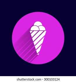 Vector sign abstract ice cream logo stylized.