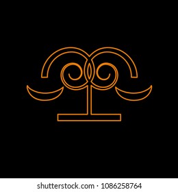 Vector sign abstract lawyer, in linear style