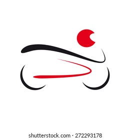 Vector sign abstract motorcycle
