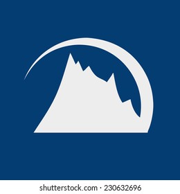 Vector sign abstract mountain