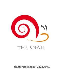Vector sign abstract snail