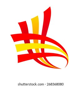 Vector sign abstract spanish flag