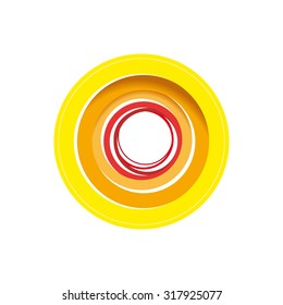 Vector sign abstract sun