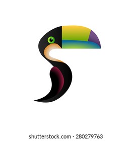 Vector sign abstract toucan