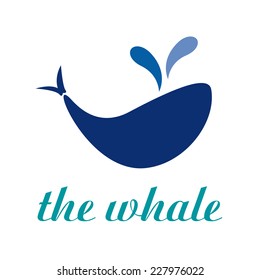 Vector sign abstract whale 