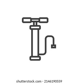 Vector sign of the Air pump symbol is isolated on a white background. Air pump icon color editable.