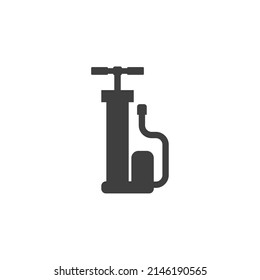 Vector sign of the Air pump symbol is isolated on a white background. Air pump icon color editable.