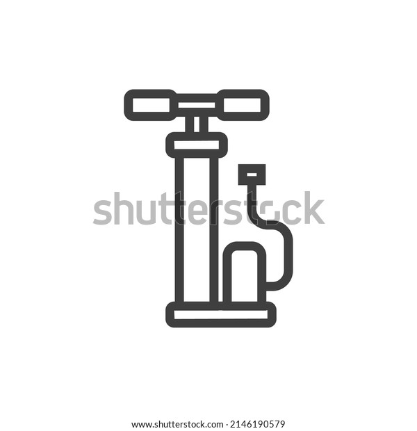 Vector sign of the Air pump\
symbol is isolated on a white background. Air pump icon color\
editable.