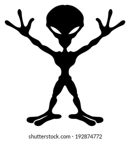 Vector sign. Alien.