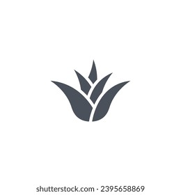 Vector sign of the aloe vera symbol isolated on a white background. icon color editable.