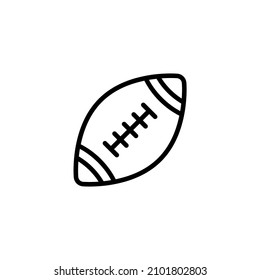 Vector sign of the American football symbol is isolated on a white background. American football icon color editable.