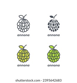 Vector sign of the annona symbol isolated on a white background. icon color editable.