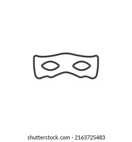 Vector sign of the anonymous mask symbol is isolated on a white background. anonymous mask icon color editable.