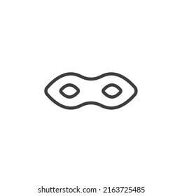 Vector sign of the anonymous mask symbol is isolated on a white background. anonymous mask icon color editable.