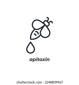 Vector sign apitoxin symbol is isolated on a white background. icon color editable.