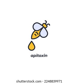 Vector sign apitoxin symbol is isolated on a white background. icon color editable.