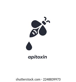 Vector sign apitoxin symbol is isolated on a white background. icon color editable.