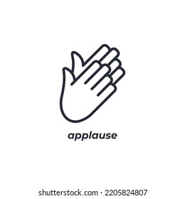 Vector sign of applause symbol is isolated on a white background. icon color editable.