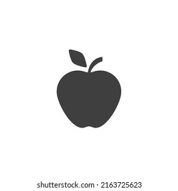 Vector sign of the Apple symbol is isolated on a white background. Apple icon color editable.