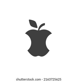 Vector sign of the Apple symbol is isolated on a white background. Apple icon color editable.
