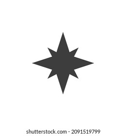 Vector sign of the Arrow Compass symbol is isolated on a white background. Arrow Compass icon color editable.