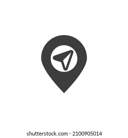 Vector sign of the Arrow Compass symbol is isolated on a white background. Arrow Compass icon color editable.