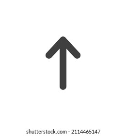 Vector sign of the up arrow symbol is isolated on a white background. up arrow icon color editable.