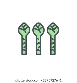 Vector sign of the asparagus symbol isolated on a white background. icon color editable.