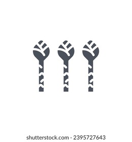 Vector sign of the asparagus symbol isolated on a white background. icon color editable.