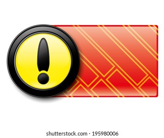 Vector sign. Attention.