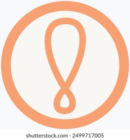 Vector sign of attention. There is an exclamation mark in the center of the round icon. Image for the Internet.