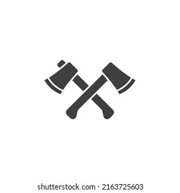 Vector sign of the Axe symbol is isolated on a white background. Axe icon color editable.