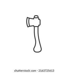 Vector sign of the Axe symbol is isolated on a white background. Axe icon color editable.