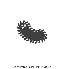 Vector sign of the Bacteria symbol is isolated on a white background. Bacteria icon color editable.