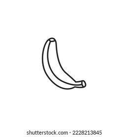 Vector sign of banana symbol is isolated on a white background. vector illustration icon color editable.
