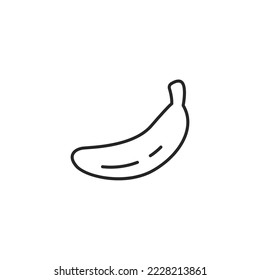 Vector sign of banana symbol is isolated on a white background. vector illustration icon color editable.