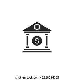Vector sign of bank symbol is isolated on a white background. vector illustration icon color editable.