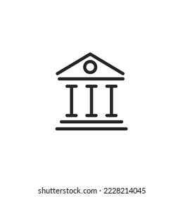 Vector sign of bank symbol is isolated on a white background. vector illustration icon color editable.