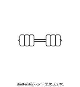 Vector sign of the Barbell  Dumbell Gym symbol is isolated on a white background. Barbell  Dumbell Gym icon color editable.