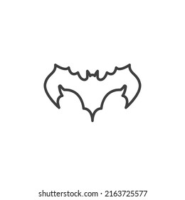 Vector sign of the bat symbol is isolated on a white background. bat icon color editable.