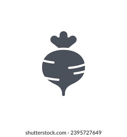 Vector sign of the beetroot symbol isolated on a white background. icon color editable.