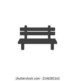 Vector sign of the bench symbol is isolated on a white background. bench icon color editable.