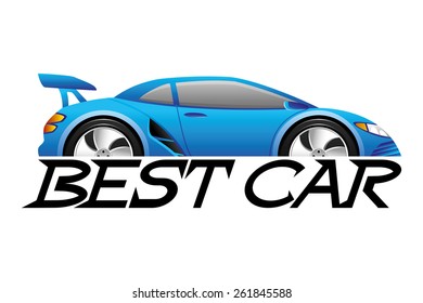 Vector sign. Best car.