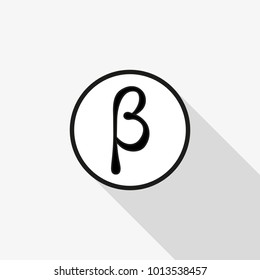 Vector sign Beta with a long shadow